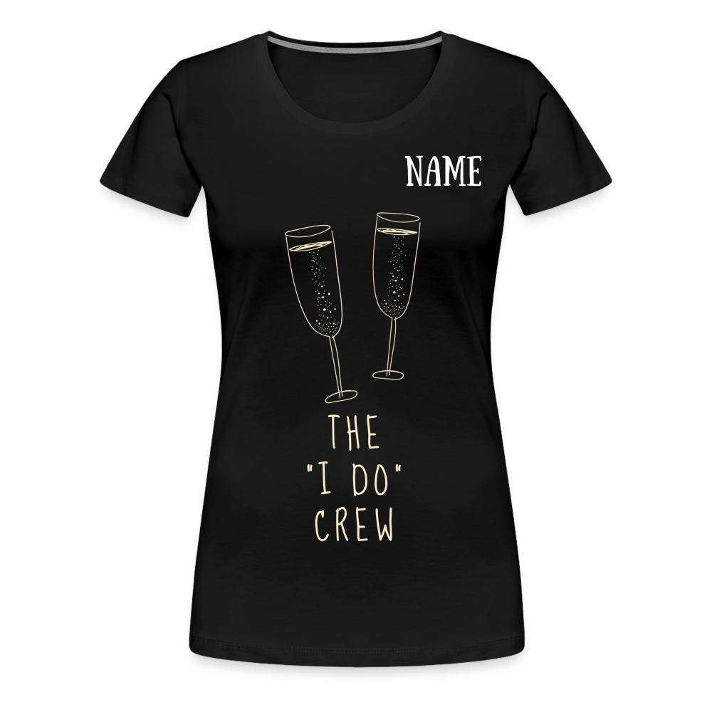 JGA T-Shirt The I do Crew - personalisierbar - Schwarz