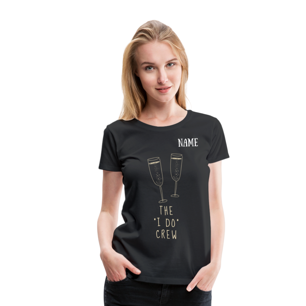 JGA T-Shirt The I do Crew - personalisierbar - Schwarz