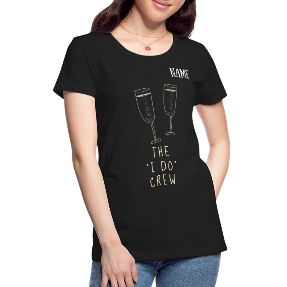 JGA T-Shirt The I do Crew - personalisierbar - Schwarz