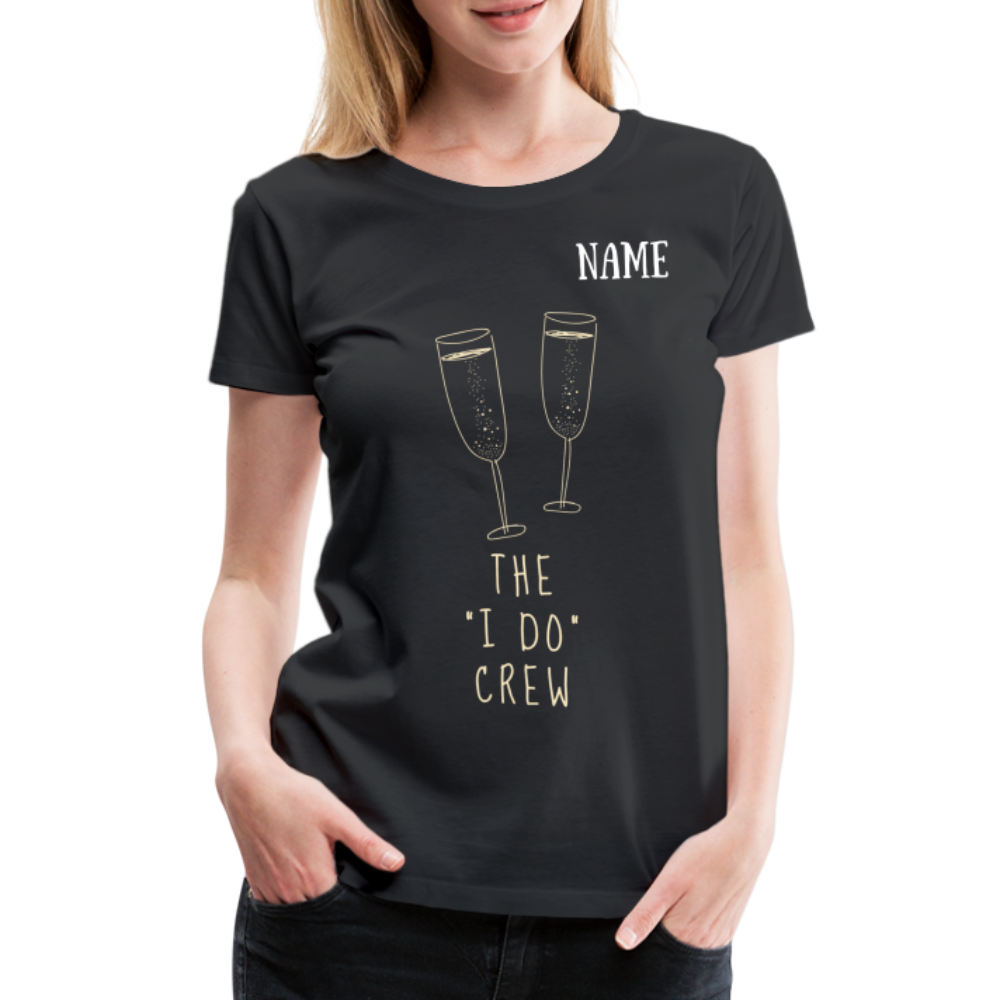 JGA T-Shirt The I do Crew - personalisierbar - Schwarz