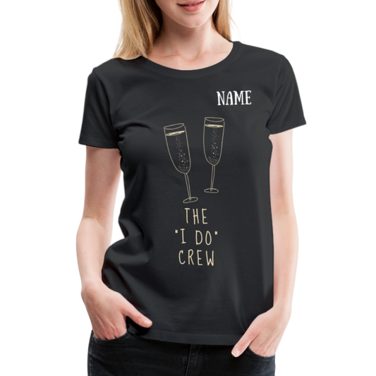 JGA T-Shirt The I do Crew - personalisierbar - Schwarz