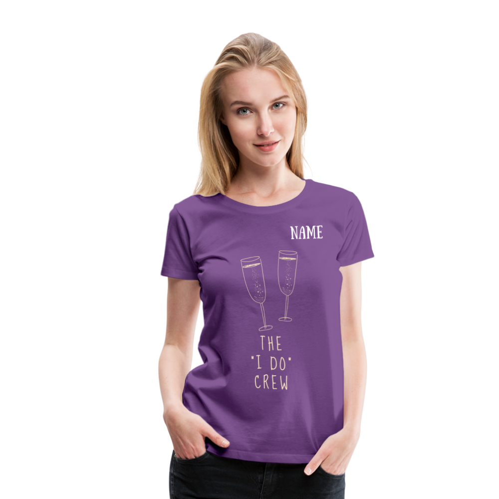 JGA T-Shirt The I do Crew - personalisierbar - Lila