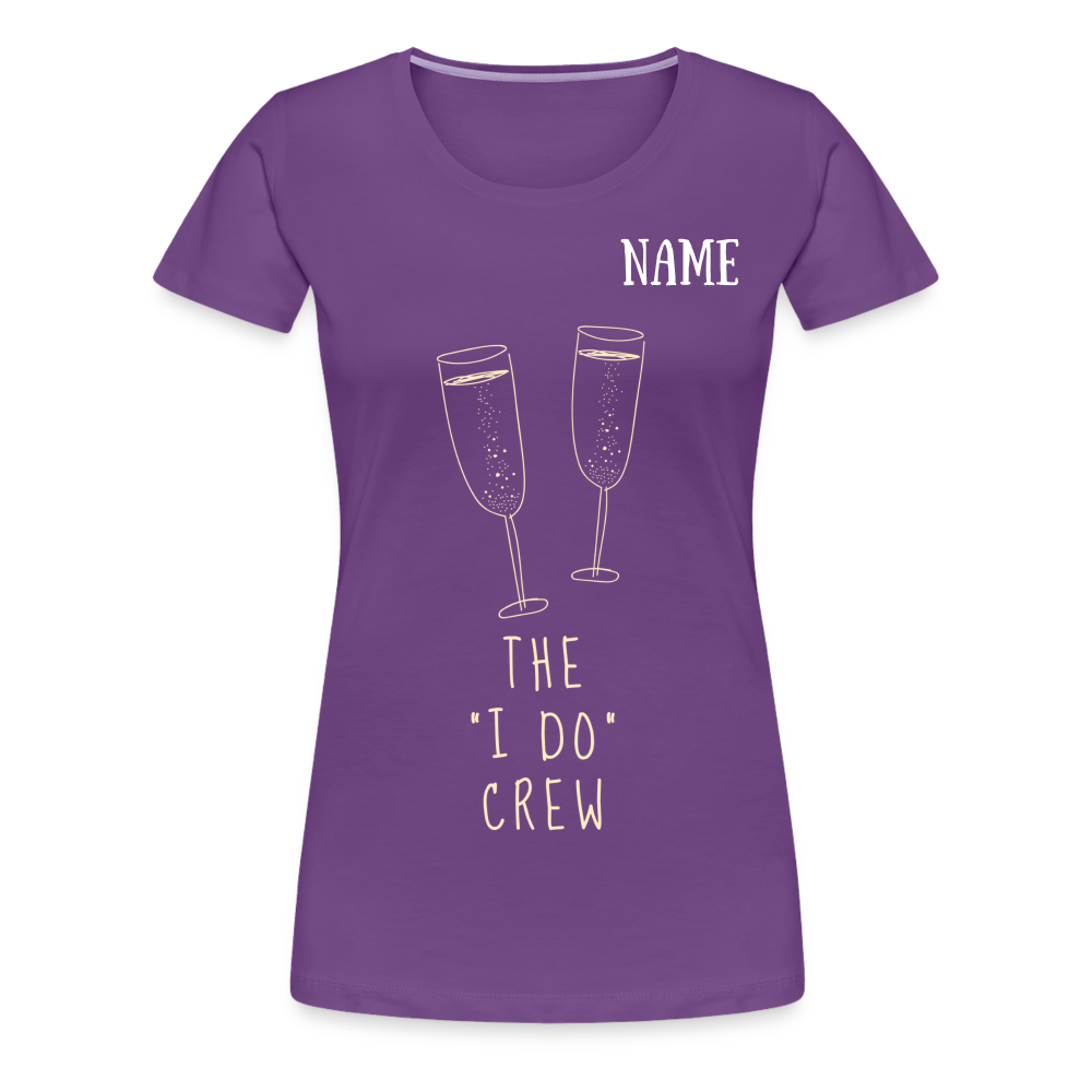 JGA T-Shirt The I do Crew - personalisierbar - Lila