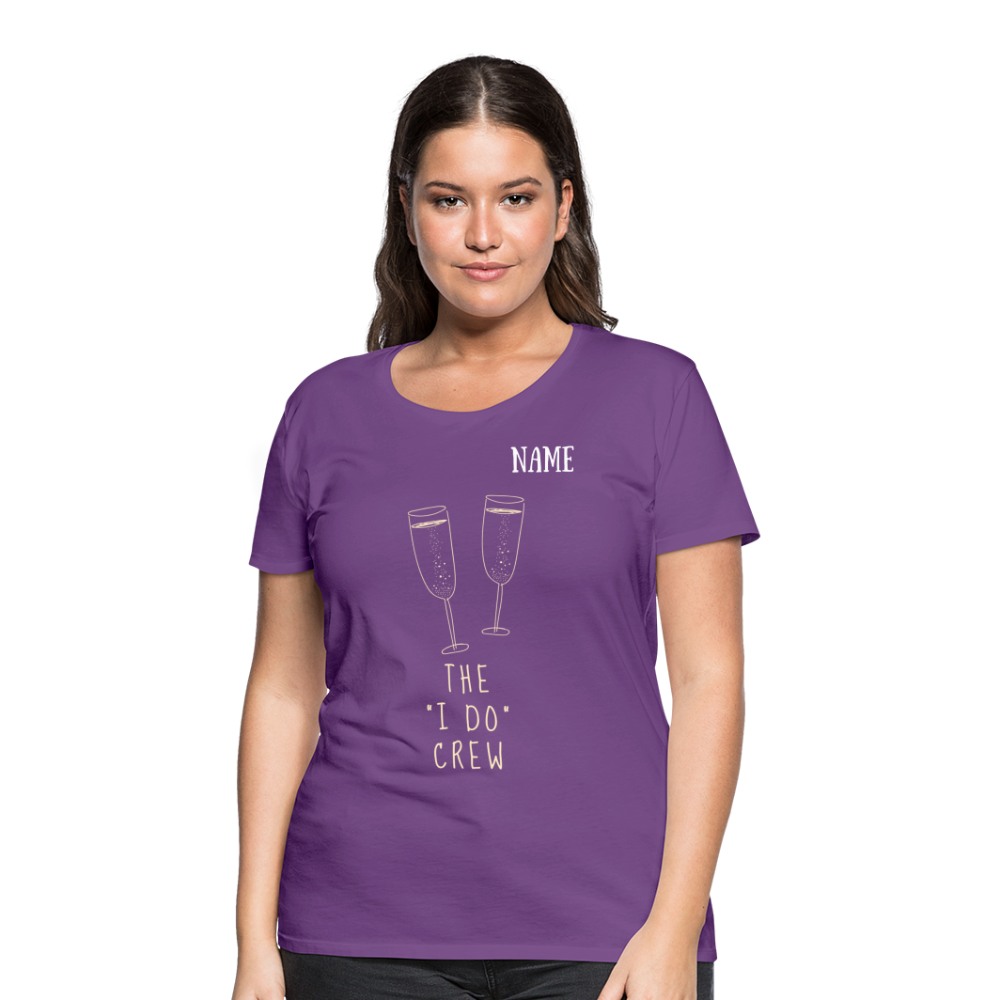 JGA T-Shirt The I do Crew - personalisierbar - Lila