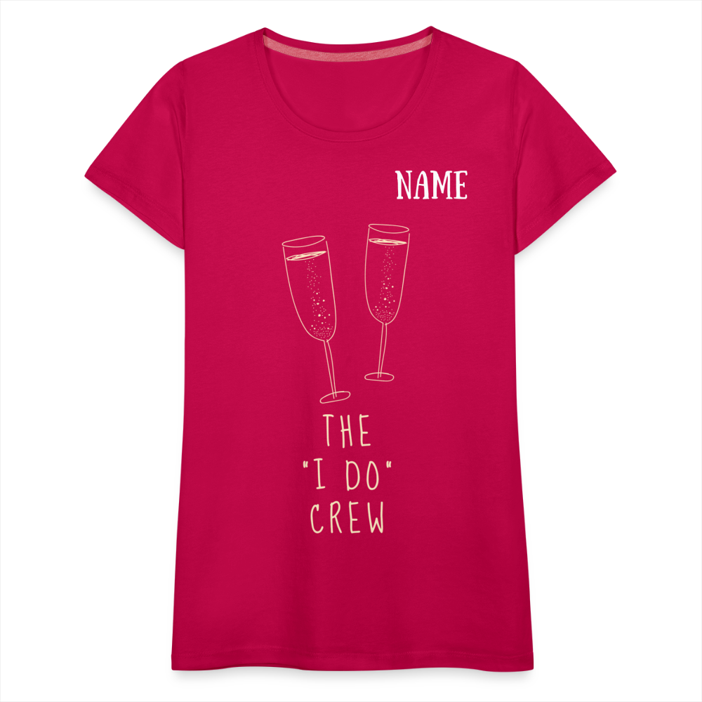 JGA T-Shirt The I do Crew - personalisierbar - dunkles Pink