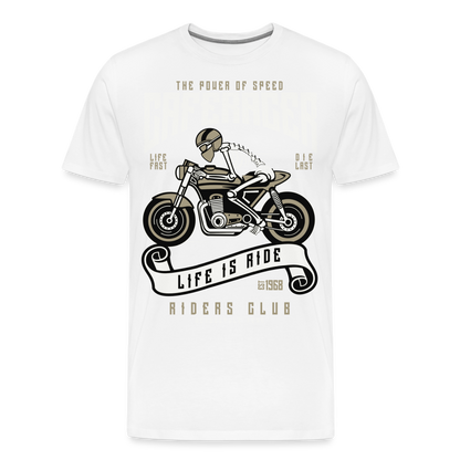 Männer Premium T-Shirt - Motorrad - Design - weiß