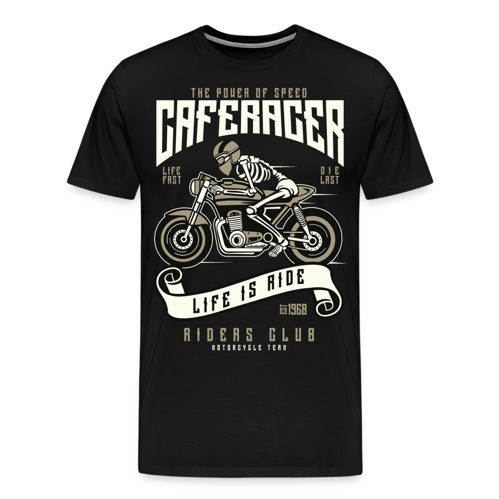 Männer Premium T-Shirt - Motorrad - Design - Schwarz