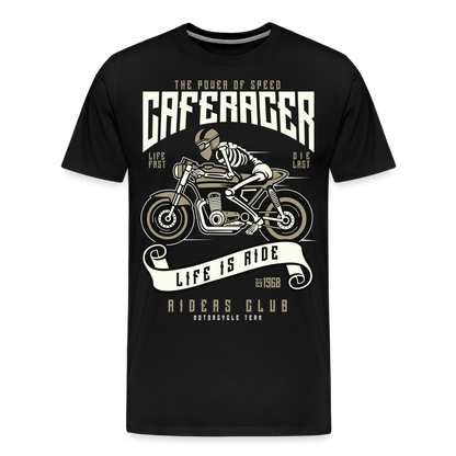 Männer Premium T-Shirt - Motorrad - Design - Schwarz