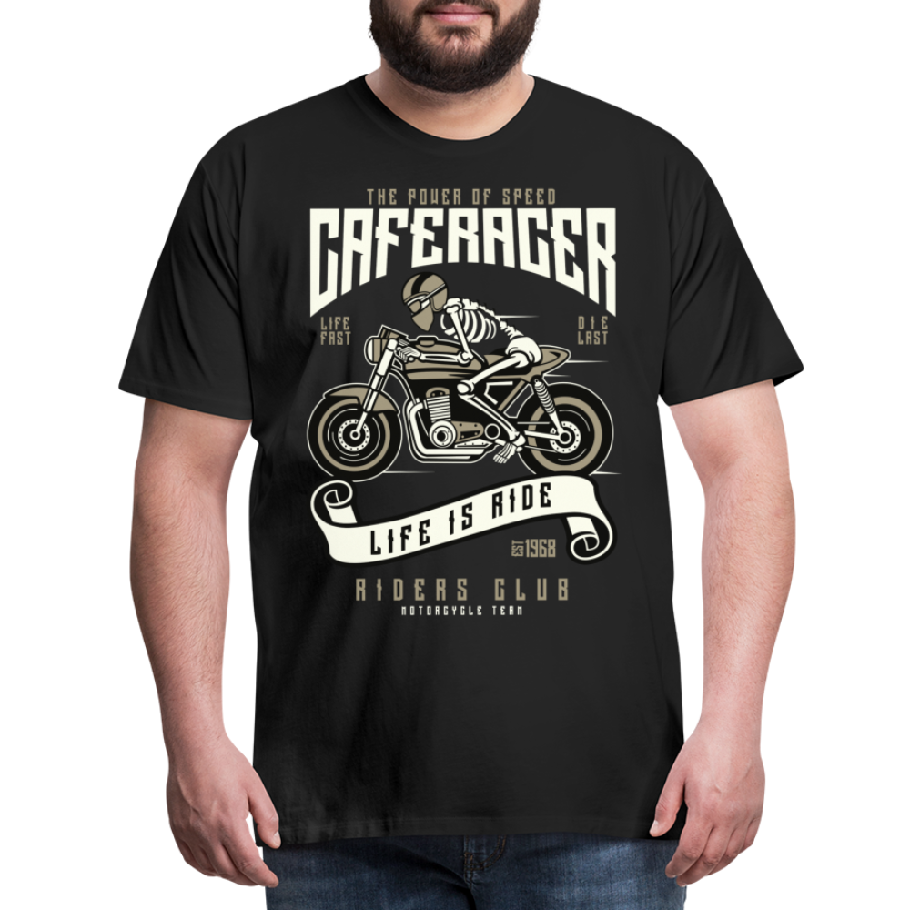 Männer Premium T-Shirt - Motorrad - Design - Schwarz