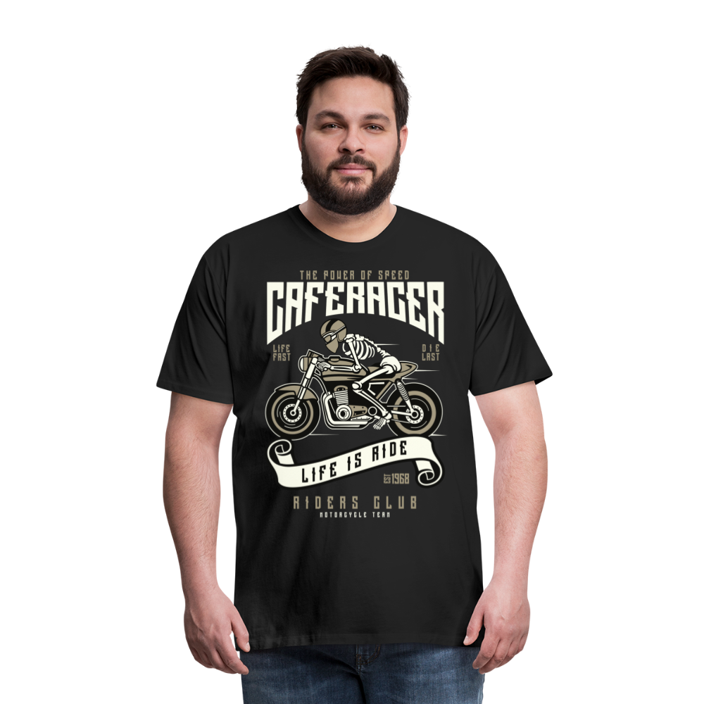 Männer Premium T-Shirt - Motorrad - Design - Schwarz