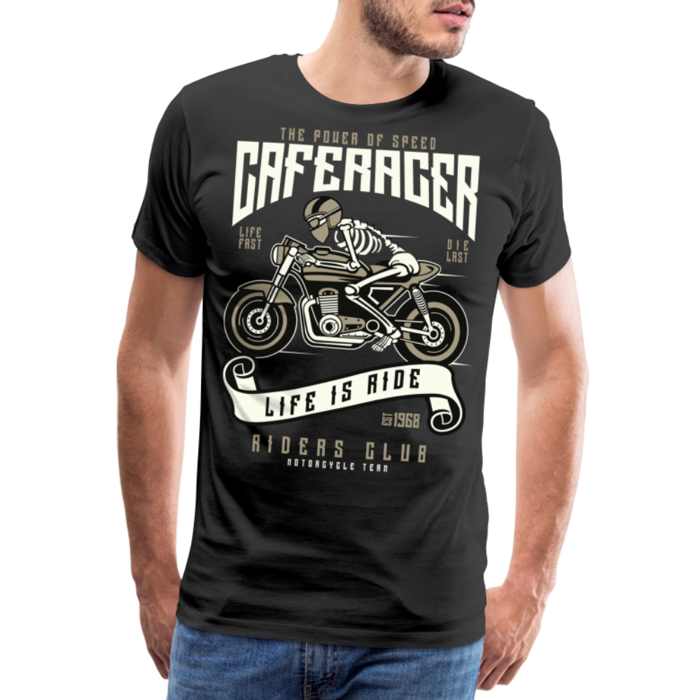 Männer Premium T-Shirt - Motorrad - Design - Schwarz