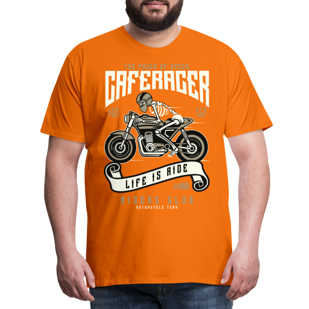 Männer Premium T-Shirt - Motorrad - Design - Orange