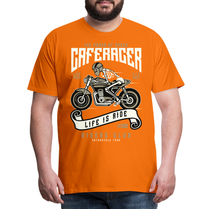 Männer Premium T-Shirt - Motorrad - Design - Orange