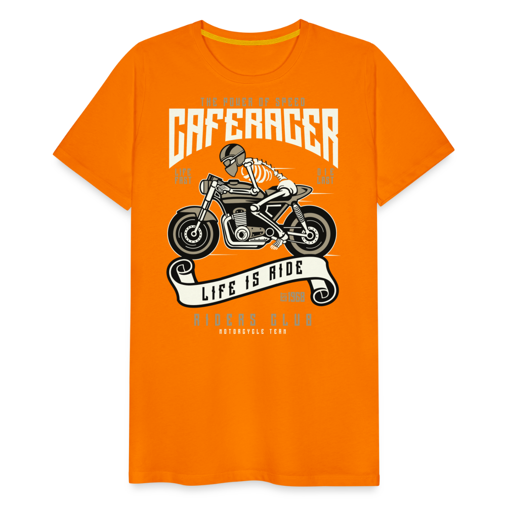 Männer Premium T-Shirt - Motorrad - Design - Orange