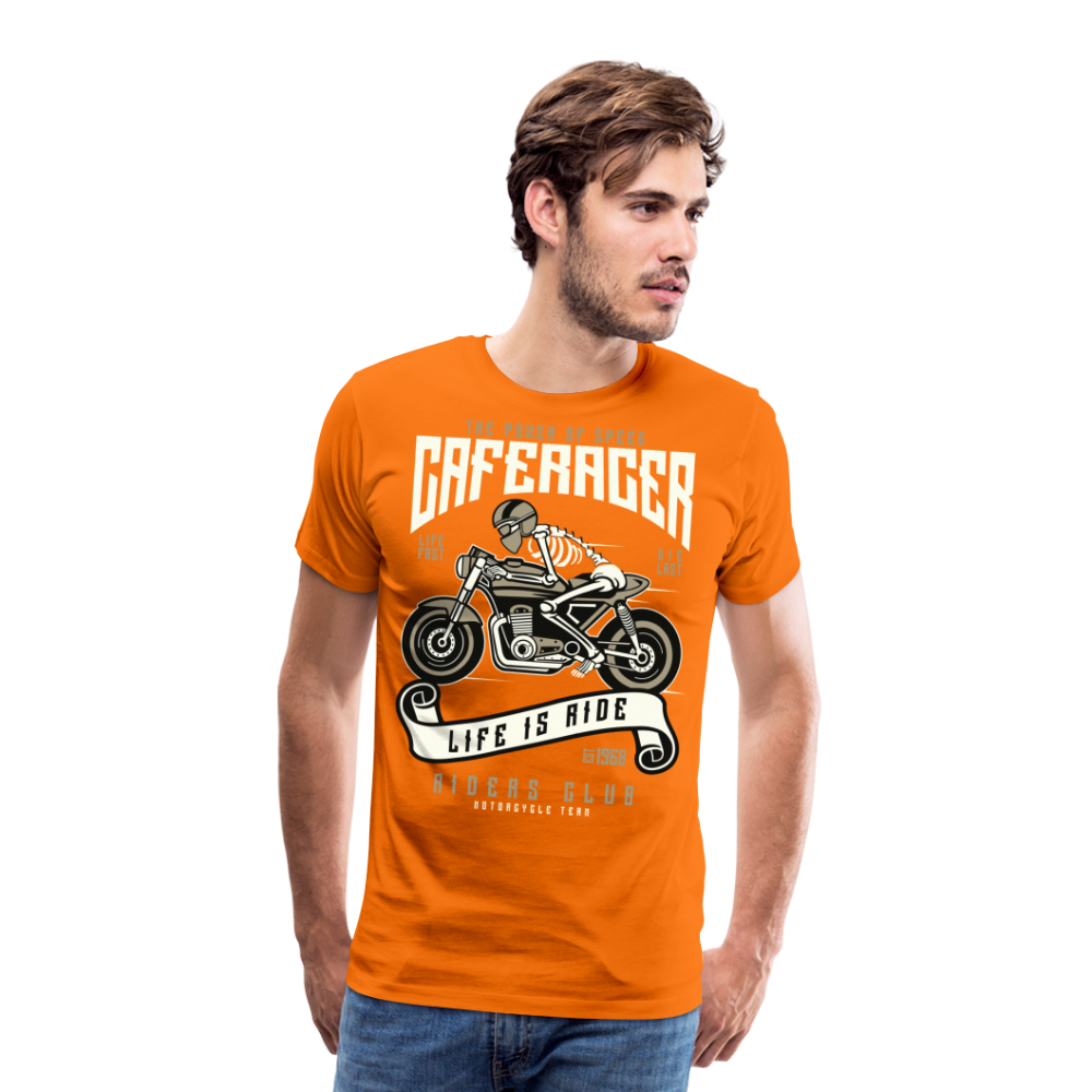 Männer Premium T-Shirt - Motorrad - Design - Orange