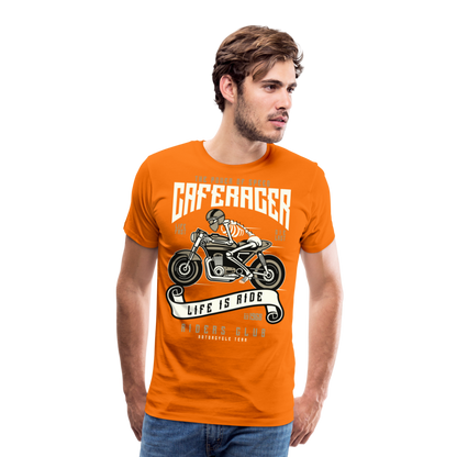 Männer Premium T-Shirt - Motorrad - Design - Orange