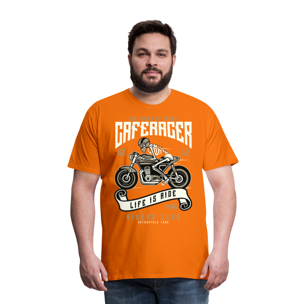 Männer Premium T-Shirt - Motorrad - Design - Orange