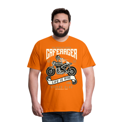 Männer Premium T-Shirt - Motorrad - Design - Orange