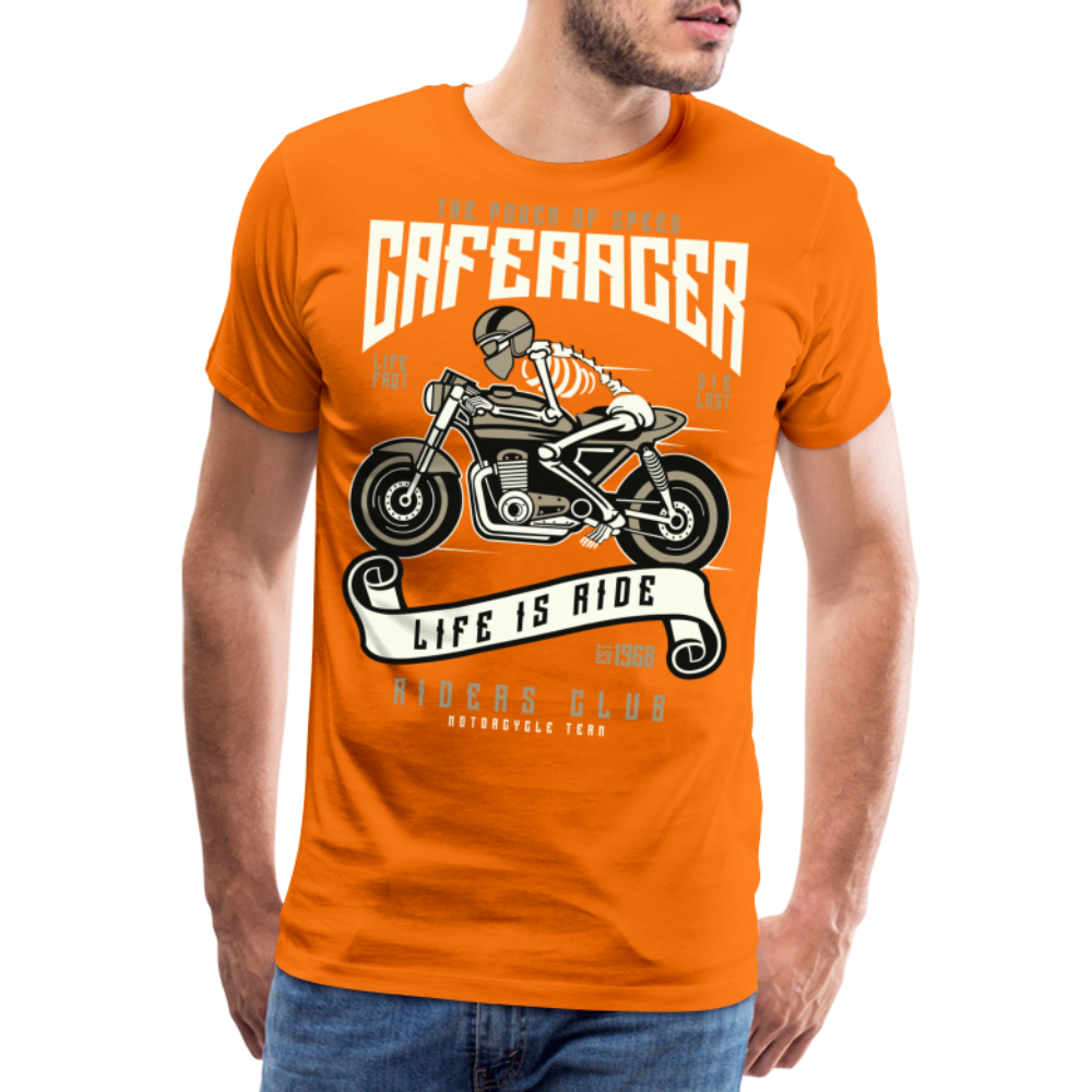 Männer Premium T-Shirt - Motorrad - Design - Orange