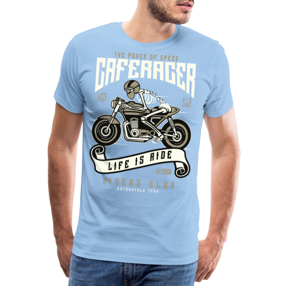 Männer Premium T-Shirt - Motorrad - Design - Sky