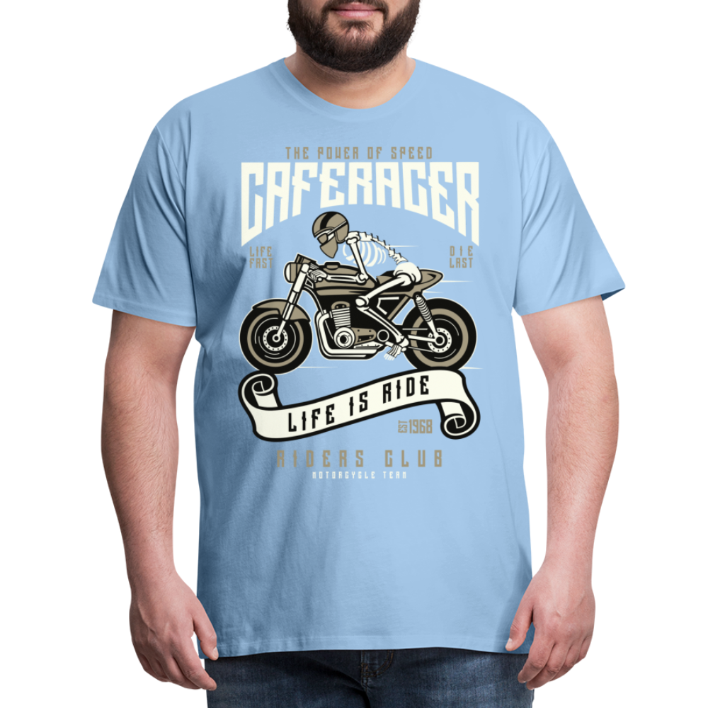 Männer Premium T-Shirt - Motorrad - Design - Sky