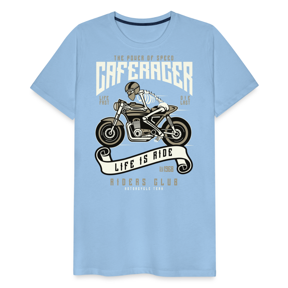 Männer Premium T-Shirt - Motorrad - Design - Sky