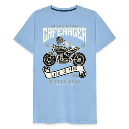 Männer Premium T-Shirt - Motorrad - Design - Sky