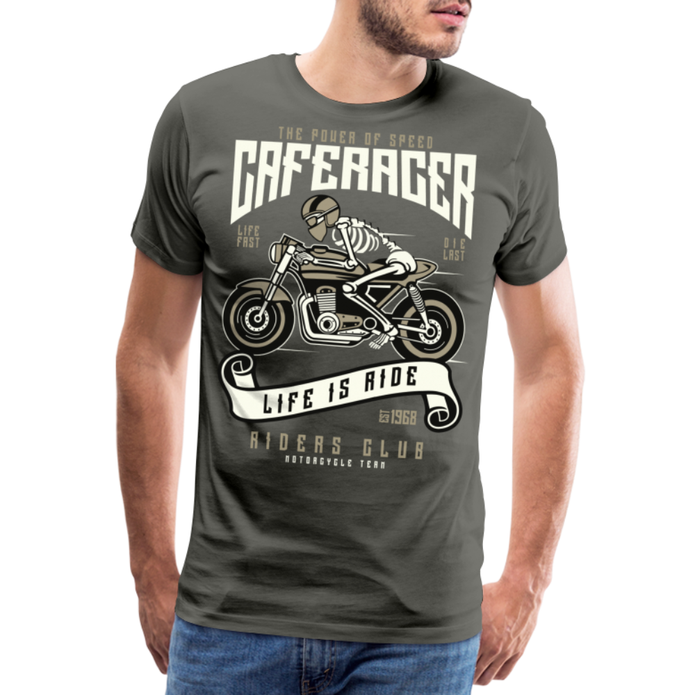 Männer Premium T-Shirt - Motorrad - Design - Asphalt