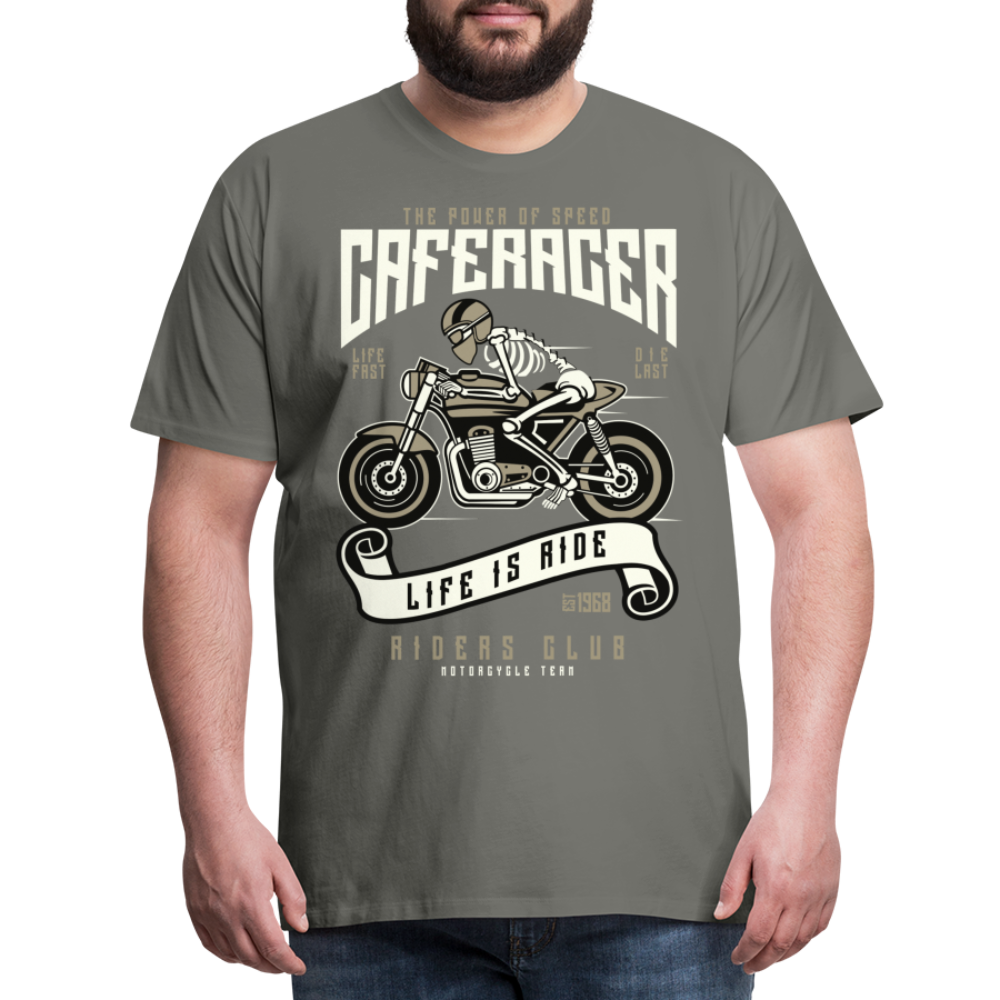 Männer Premium T-Shirt - Motorrad - Design - Asphalt