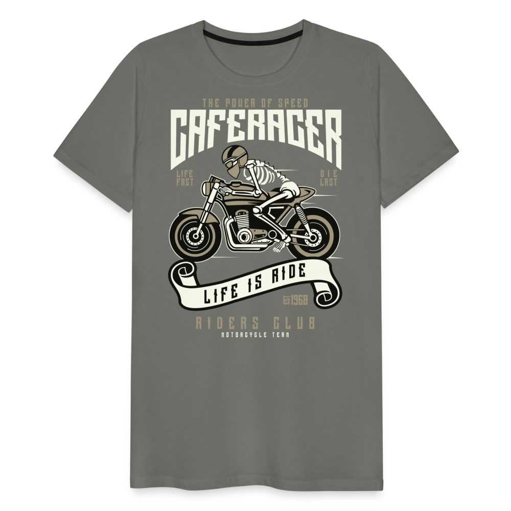 Männer Premium T-Shirt - Motorrad - Design - Asphalt