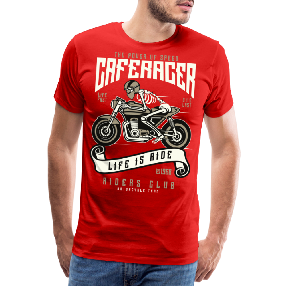 Männer Premium T-Shirt - Motorrad - Design - Rot