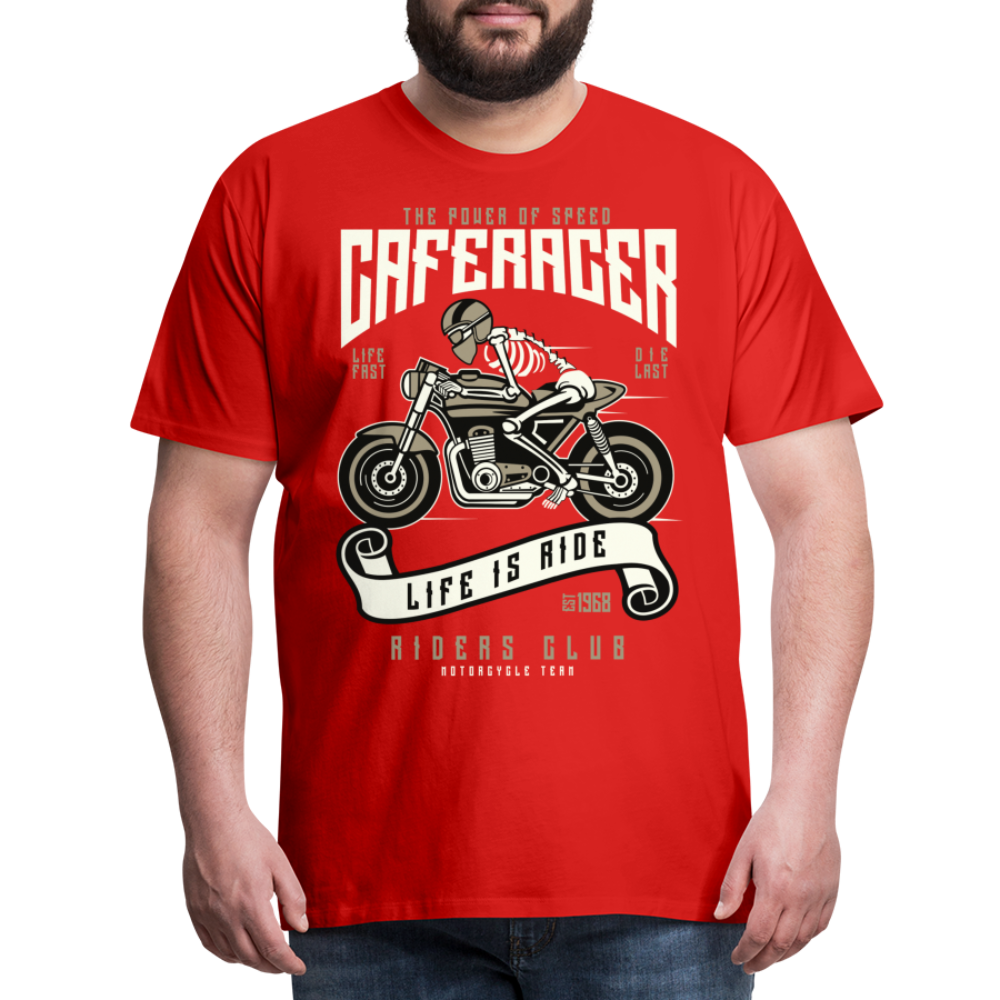 Männer Premium T-Shirt - Motorrad - Design - Rot