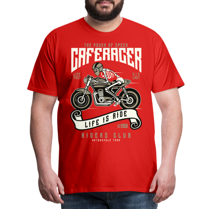 Männer Premium T-Shirt - Motorrad - Design - Rot