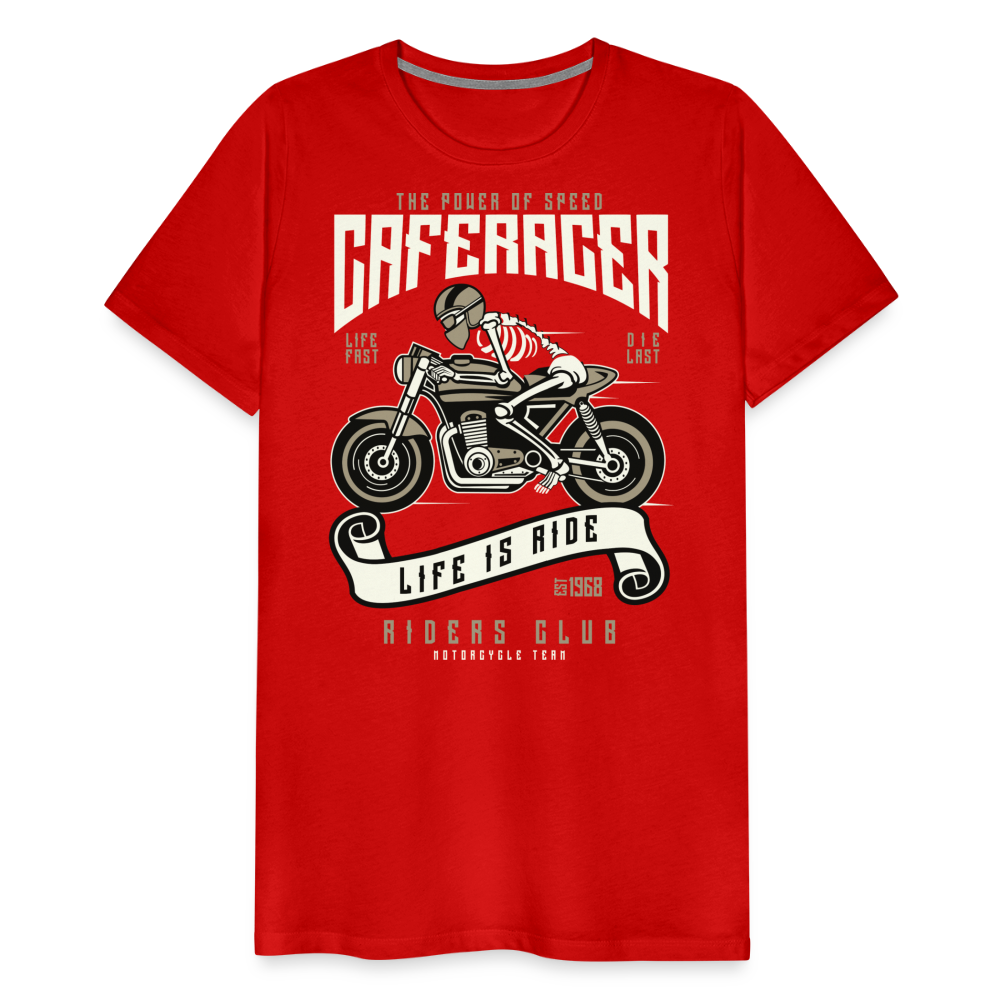 Männer Premium T-Shirt - Motorrad - Design - Rot