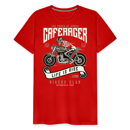 Männer Premium T-Shirt - Motorrad - Design - Rot