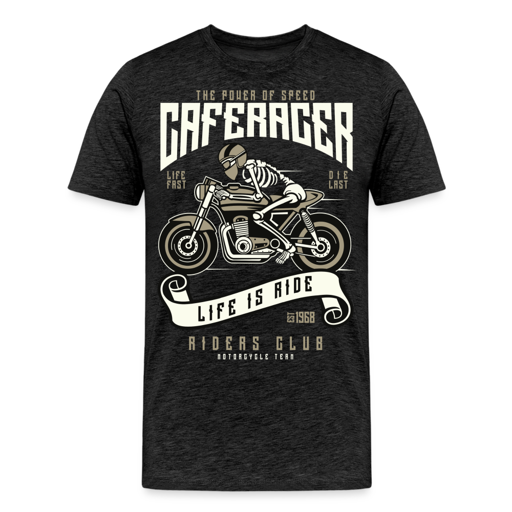 Männer Premium T-Shirt - Motorrad - Design - Anthrazit