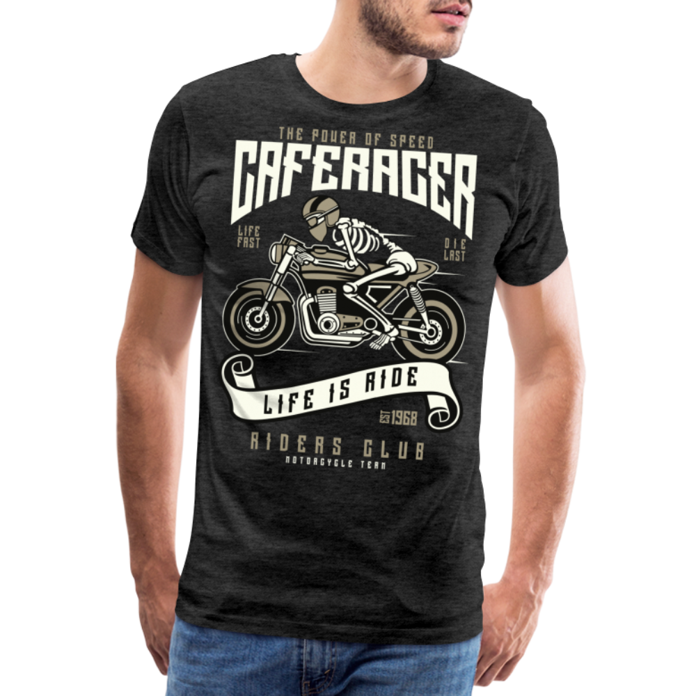 Männer Premium T-Shirt - Motorrad - Design - Anthrazit