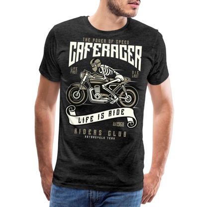 Männer Premium T-Shirt - Motorrad - Design - Anthrazit