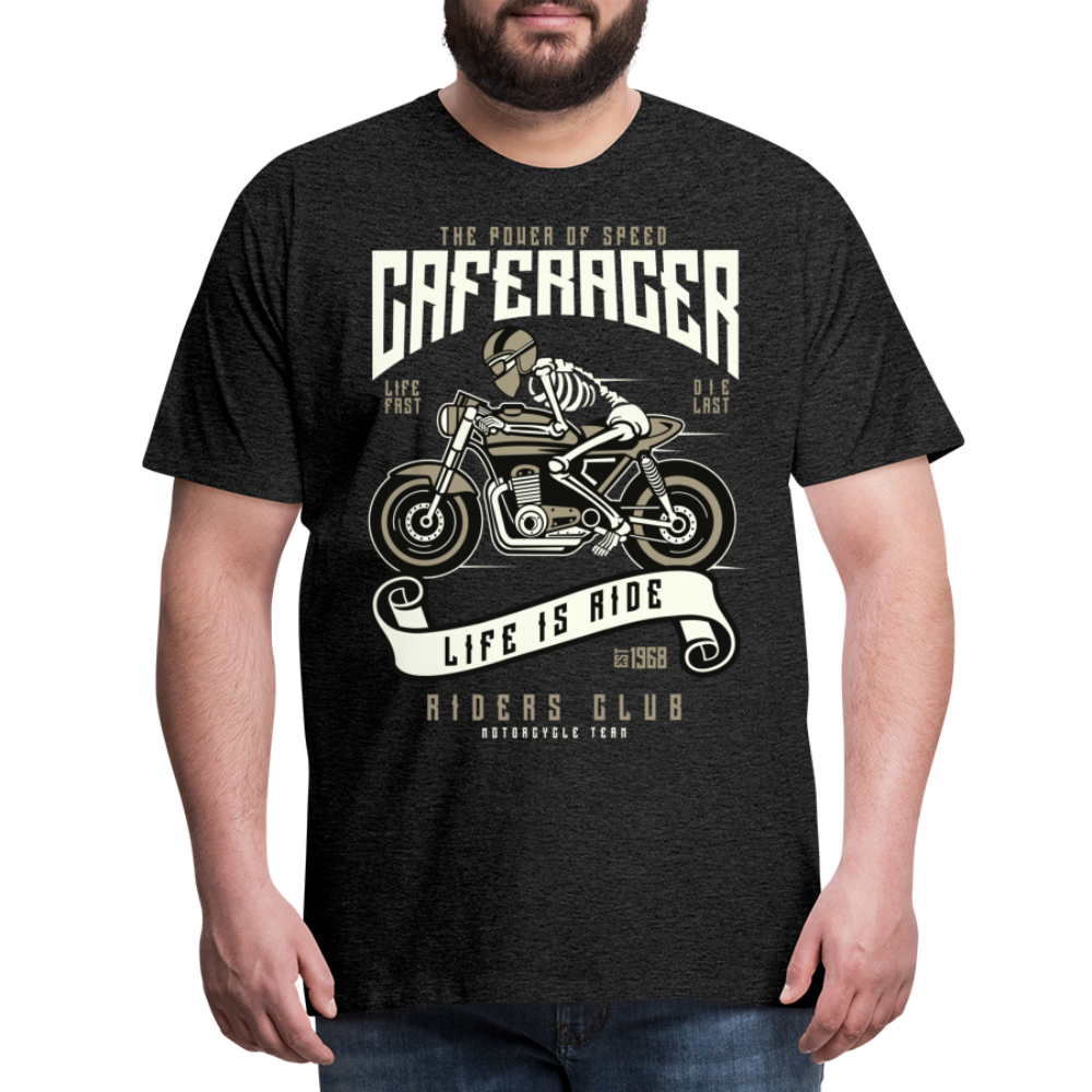 Männer Premium T-Shirt - Motorrad - Design - Anthrazit