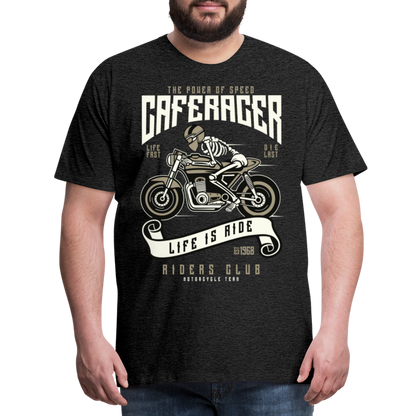 Männer Premium T-Shirt - Motorrad - Design - Anthrazit