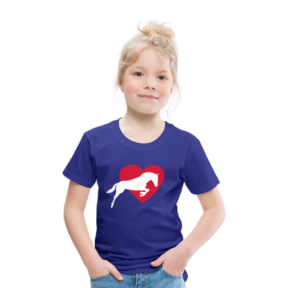 Kinder Premium T-Shirt - Pferd mit Herz - Königsblau