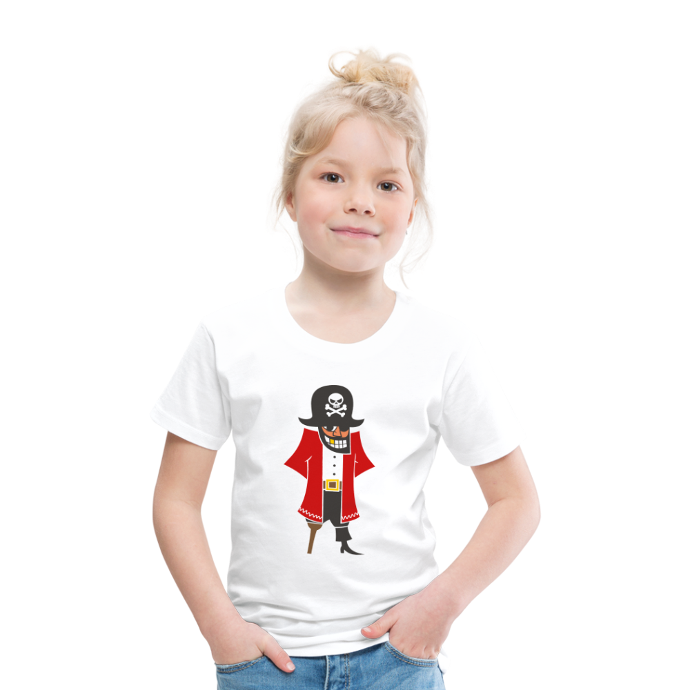 Kinder Premium T-Shirt - Pirat - weiß