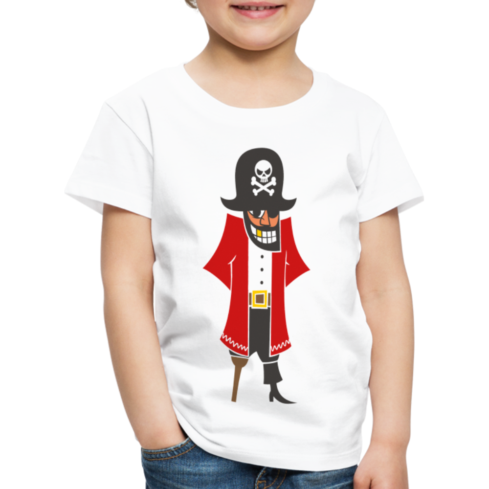 Kinder Premium T-Shirt - Pirat - weiß