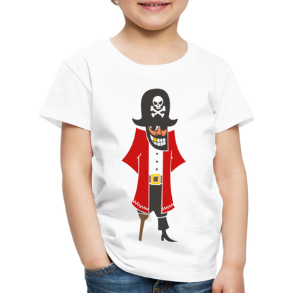 Kinder Premium T-Shirt - Pirat - weiß