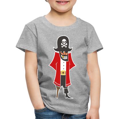 Kinder Premium T-Shirt - Pirat - Grau meliert