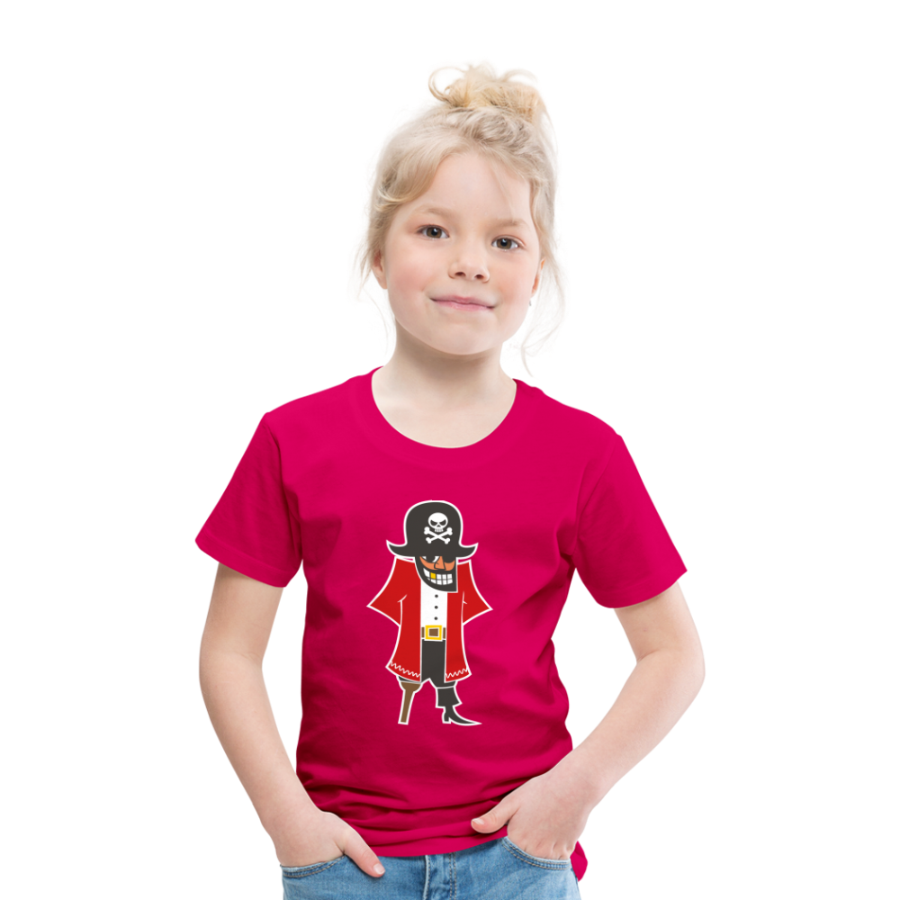 Kinder Premium T-Shirt - Pirat - dunkles Pink