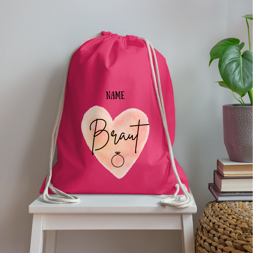 Rucksack JGA Braut - personalisierbar - Fuchsia