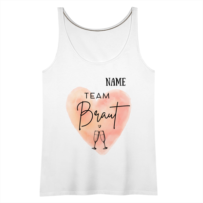 Frauen Premium Tank Top Team Braut - JGA personalisierbar - weiß