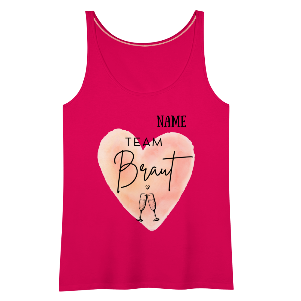 Frauen Premium Tank Top Team Braut - JGA personalisierbar - dunkles Pink