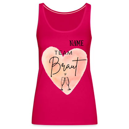 Frauen Premium Tank Top Team Braut - JGA personalisierbar - dunkles Pink